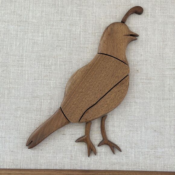 MCM Quail Wood‎ Cutout Art Bird - Picture 10 of 16